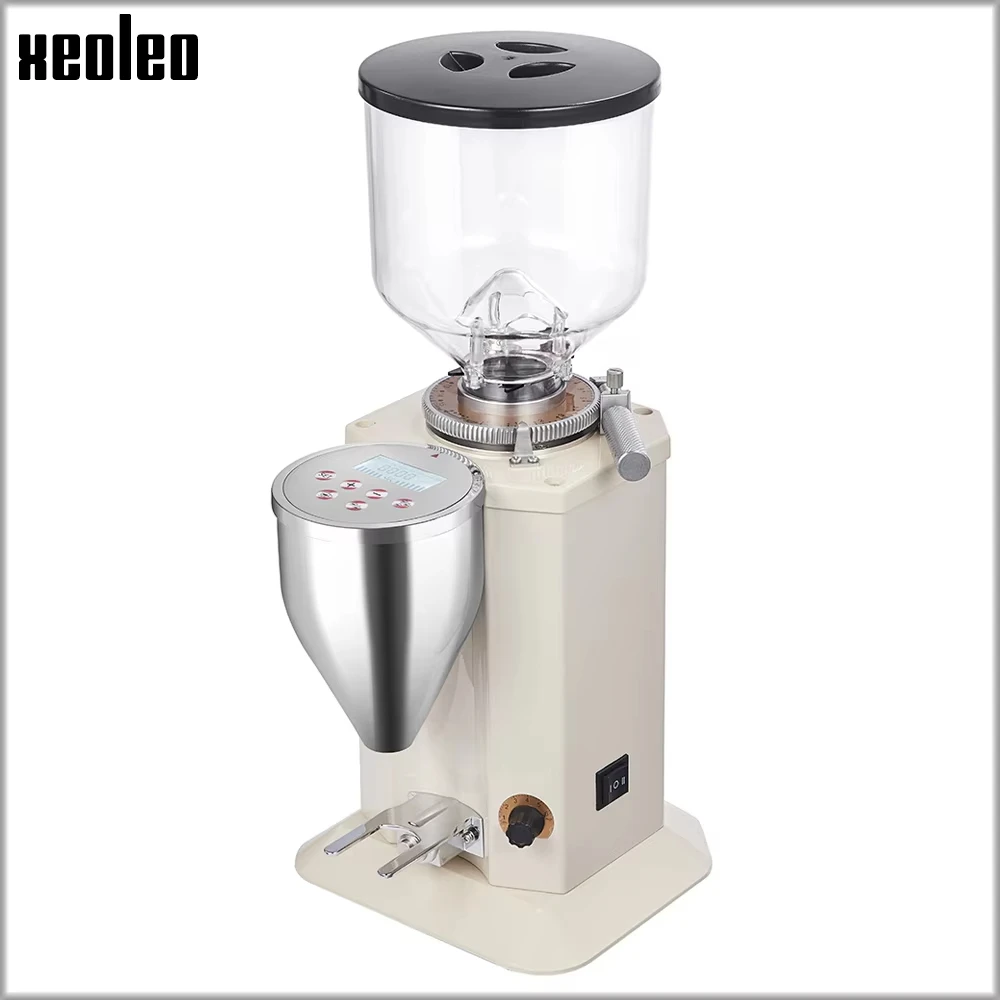 XEOLEO 200 w Espresso koffiemolen 1.5L Commerciële Koffiemolen Platte slijpsteen Elektrische Koffiemolen Vaste hoeveelheid