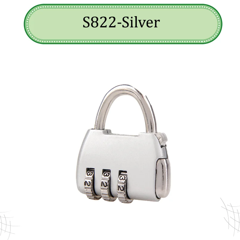 لـ S822 قفل مجمع عالي التحمل أقصى قدر من الأمان مضاد للسرقة مكون من ثلاث أرقام مدمج يدوم طويلاً