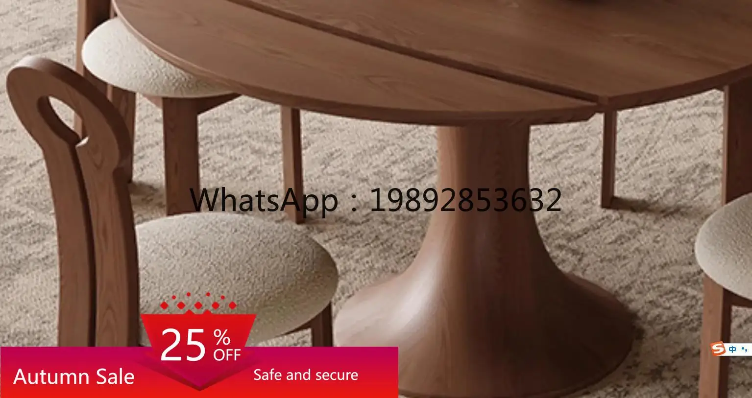 

all solid wood retractable dining table and chair combination round home modern simple folding dining table home decor
