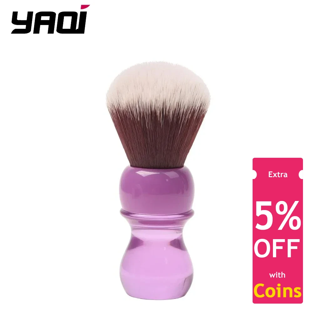 YAQI  24mm Purple Handle Mink Synthetic Hair Knot Mens Wet Shaving Brush