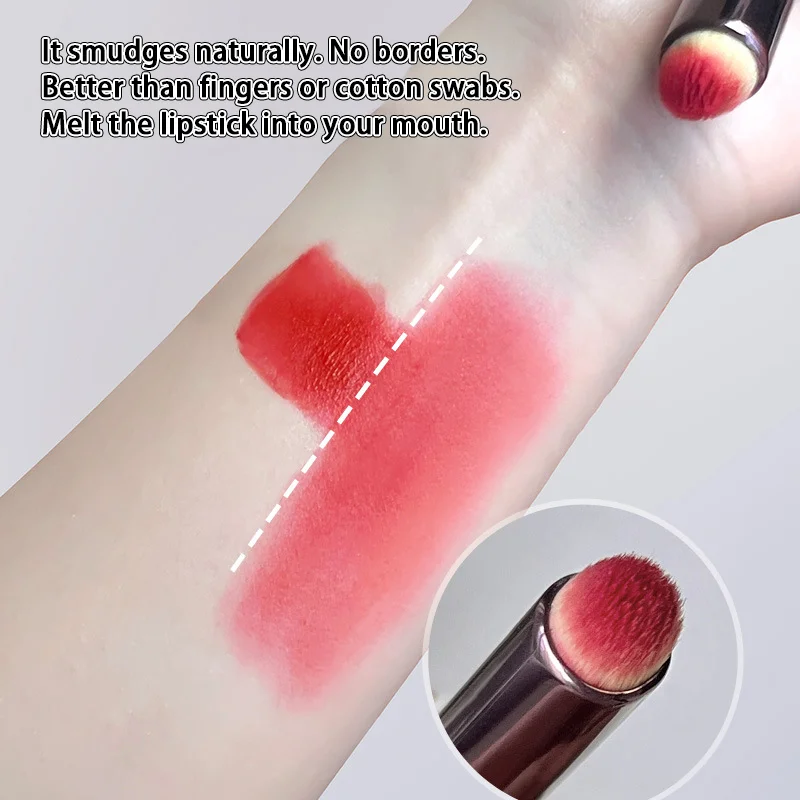 Pincel de labios, pincel de lápiz labial, manchas, pincel corrector de cabeza redonda, pincel de maquillaje de labios