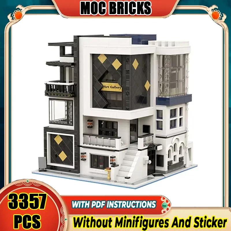 

City Street View Model Moc Building Bricks Creativity Art Gallery Technology Modular Blocks Gift Christmas Toy DIY Sets Assembly