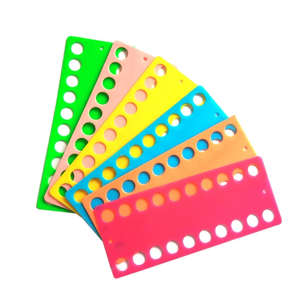 

6pcs Thread Bobbins For Cross Stitch Embroidery Floss Organizer Plastic Sewing Craft Diy Tool Rosy Red Yellow Green Pink Blue
