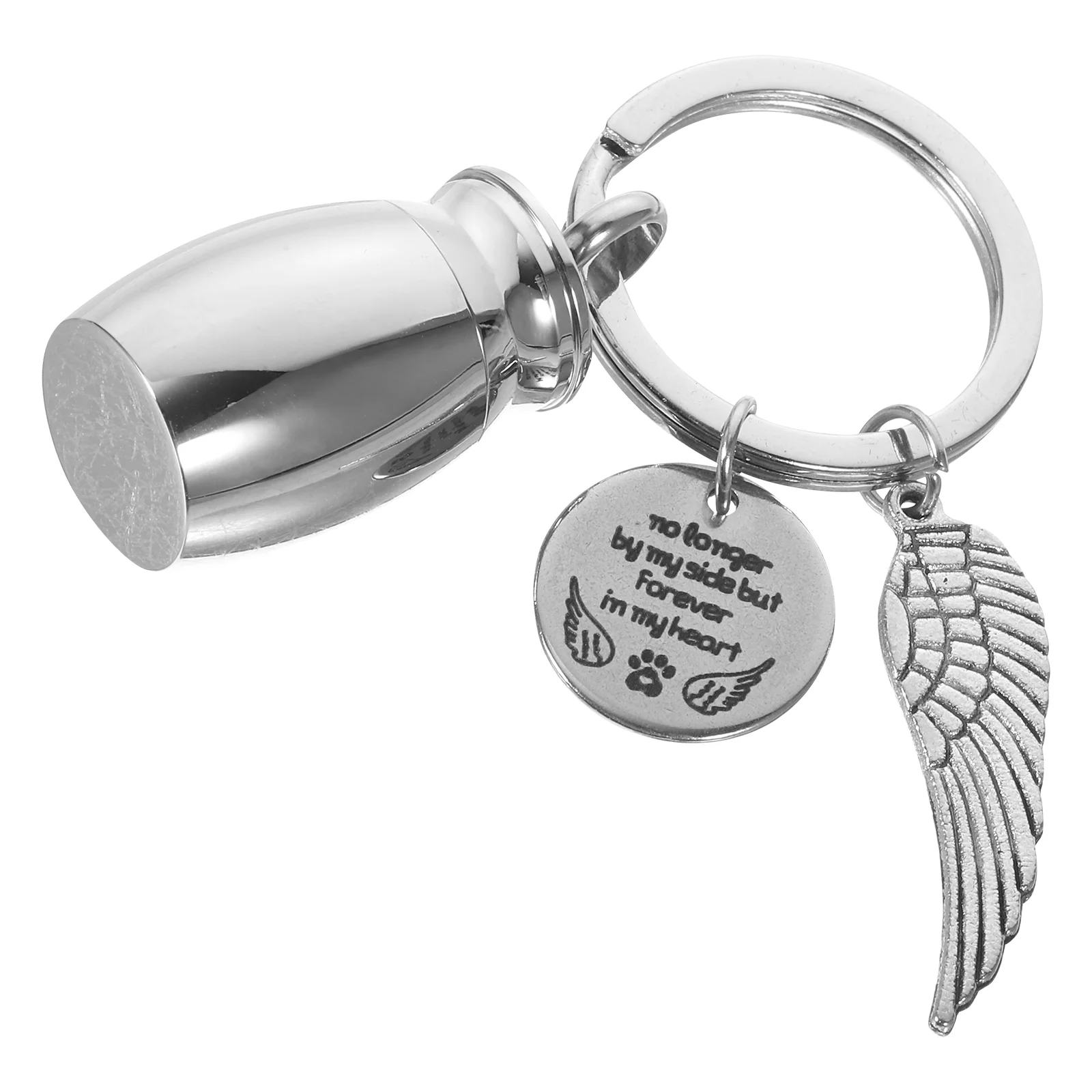 Urn Key Ring Pet Small Cremation Keychain Ornament Bag Pendant Ash Decorations Hanging Pendants Stainless Steel