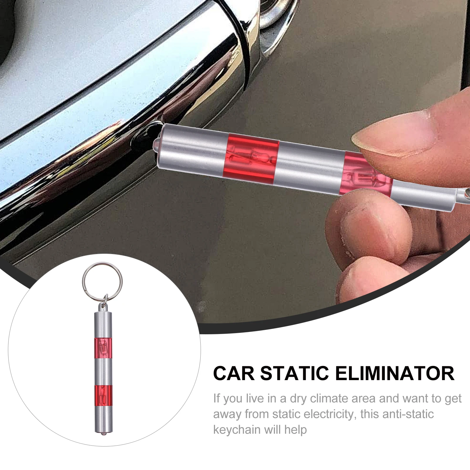 Static Rod Electrostatic Keychain Anti Discharger Pendant Car Aluminum Alloy Human Body Electricity Remover