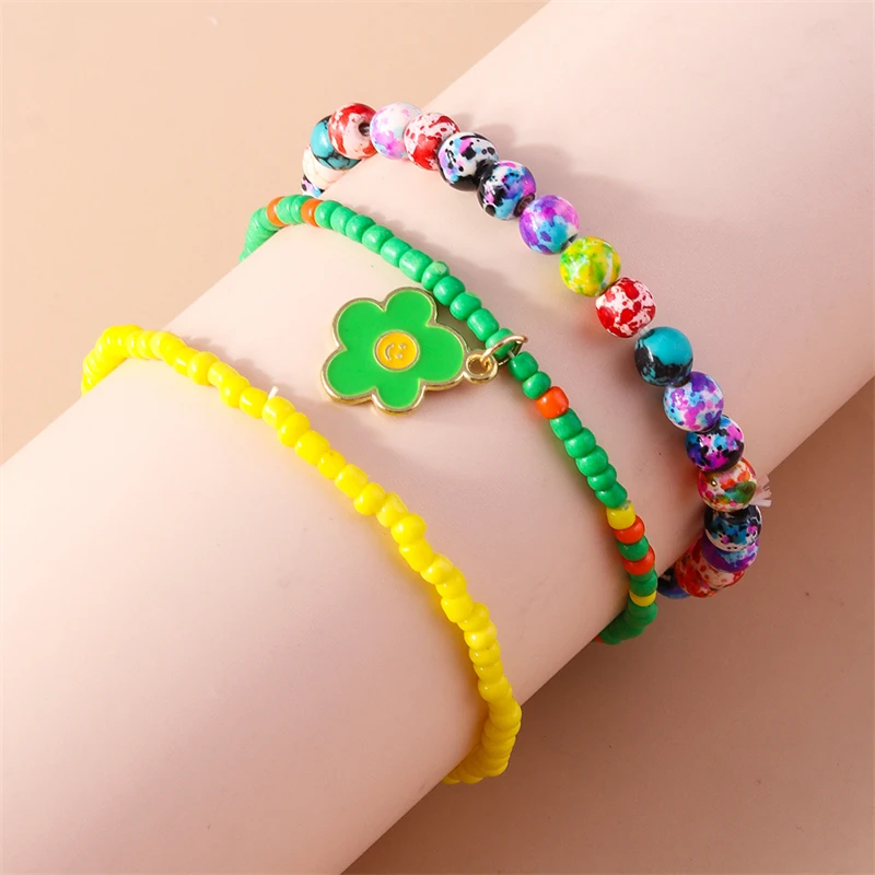 3-teiliges Set Modische Handgefertigte Perlenarmbänder für Frauen, Legierungs-Muschel-Herz-Anhänger-Armbänder, Schmuckgeschenke für Mädchen, Party, Festival – Detail 14