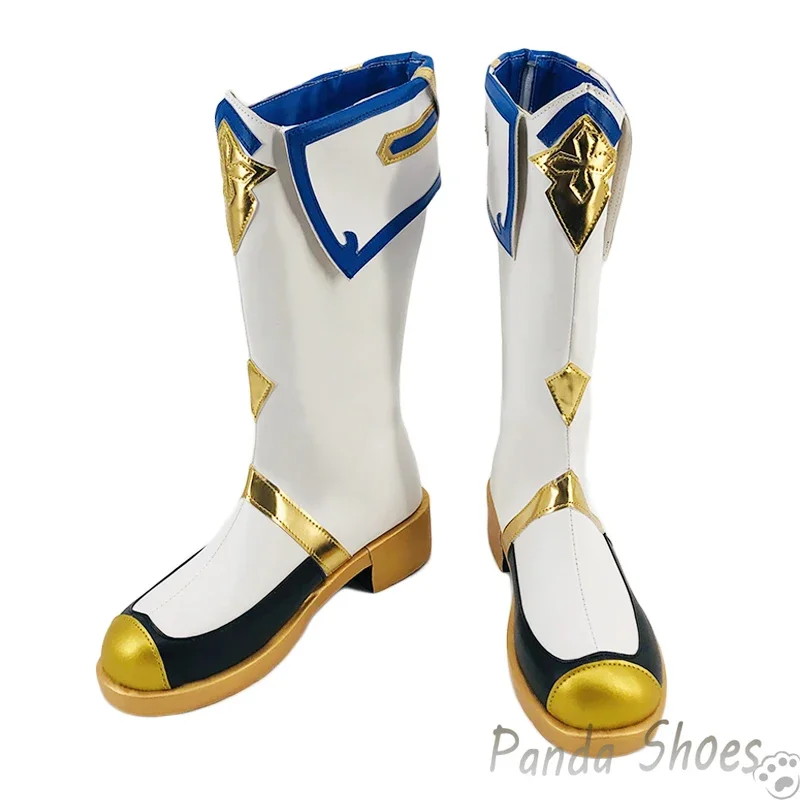 Genshinimpact saccarosio Cosplay scarpe Anime Game Cos stivali lunghi gioco saccarosio Cosplay Costume Prop scarpe per la festa di Halloween