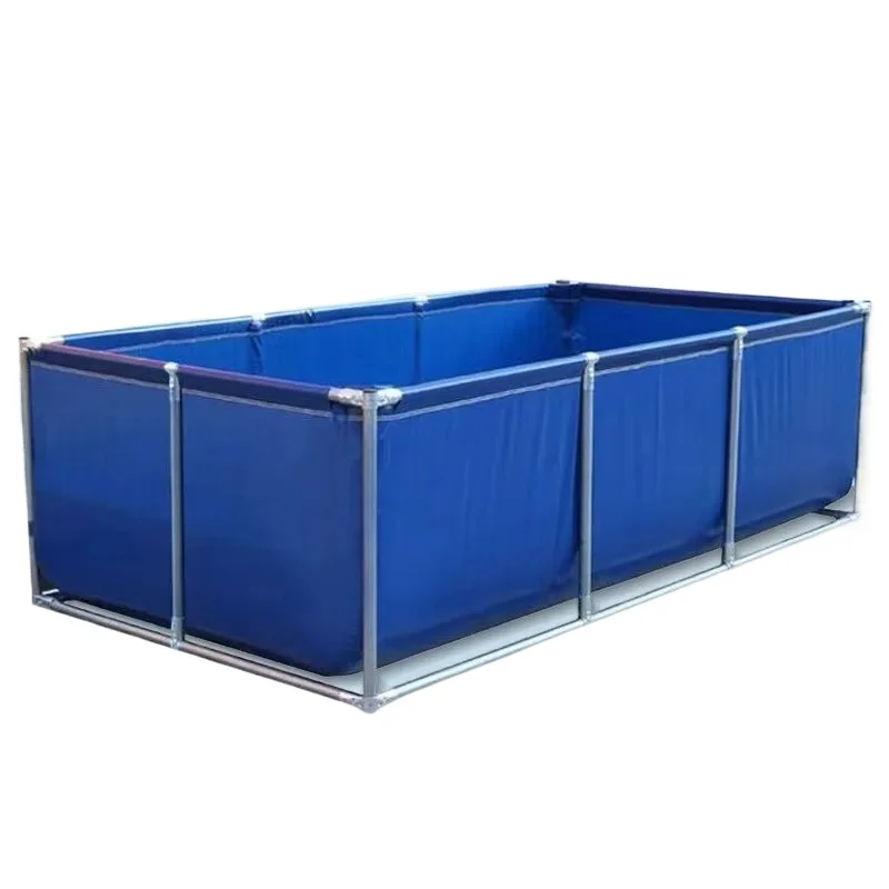 Thickened canvas fish pond with bracket aquaculture fish farming tarp knife scraper pool outdoor storage