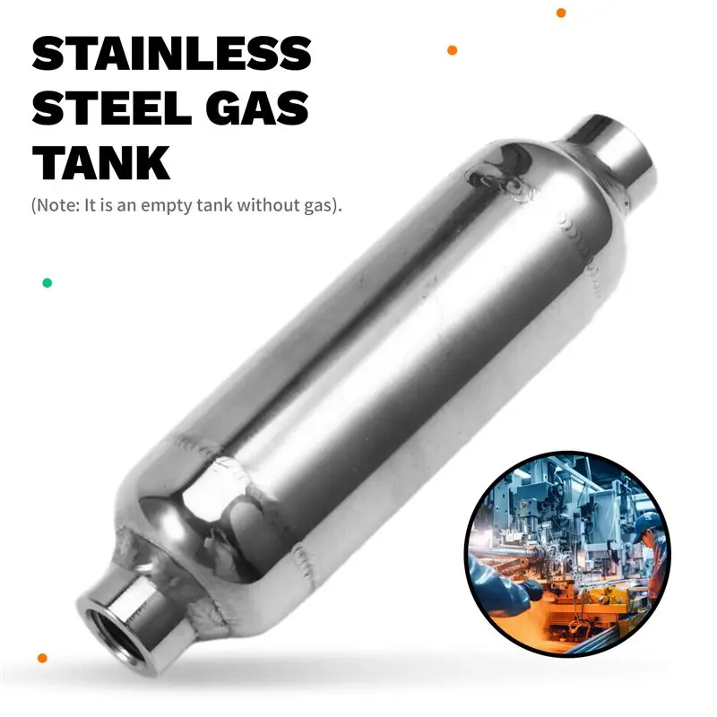 HOT-0.1L Stainless Steel Vacuum Pressure Tank, G1/4 Inlet, Small Buffer Tank For Various Uses, Max Pressure 1.25MPA (Empty, No G