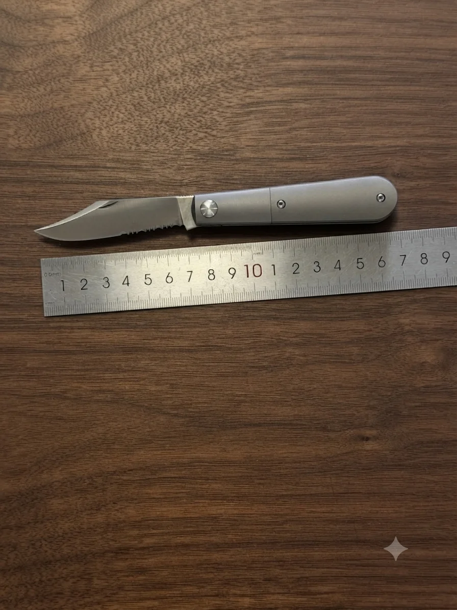 Max Sao Custom Knife:F-Barlow2026 Folding Knife—Spear Point Bohler M390 Titanium Alloy Liners