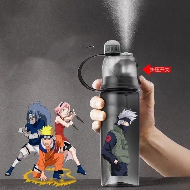 Nowy Naruto Anime Uchiha Itachi wzory lato 600Ml kubek z rozpylaczem sportowy kubek na wodę przenośny plastikowy kubek odporny na wysokie temperatury