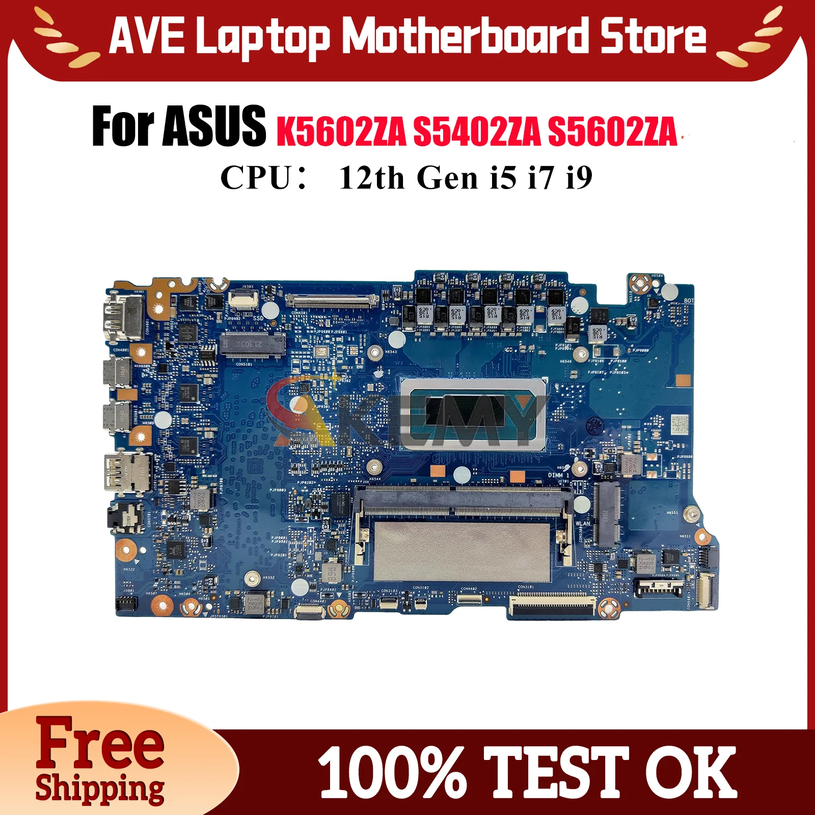 

S5602ZA Материнская плата для ноутбука ASUS Vivobook S5602Z K5602ZA S5602ZA S5402ZA Материнская плата с 12-го поколения i5 i7 i9 100% тесты OK stk