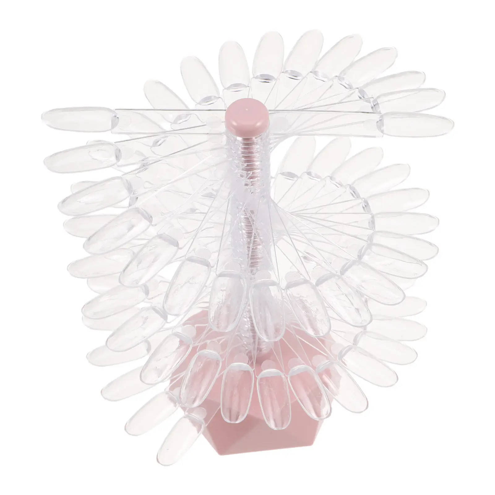 Nail Color Chart Display Stand Spiral Nail Art Rack 60 Colors False Nails Tips Display Shelf for Salon Practice