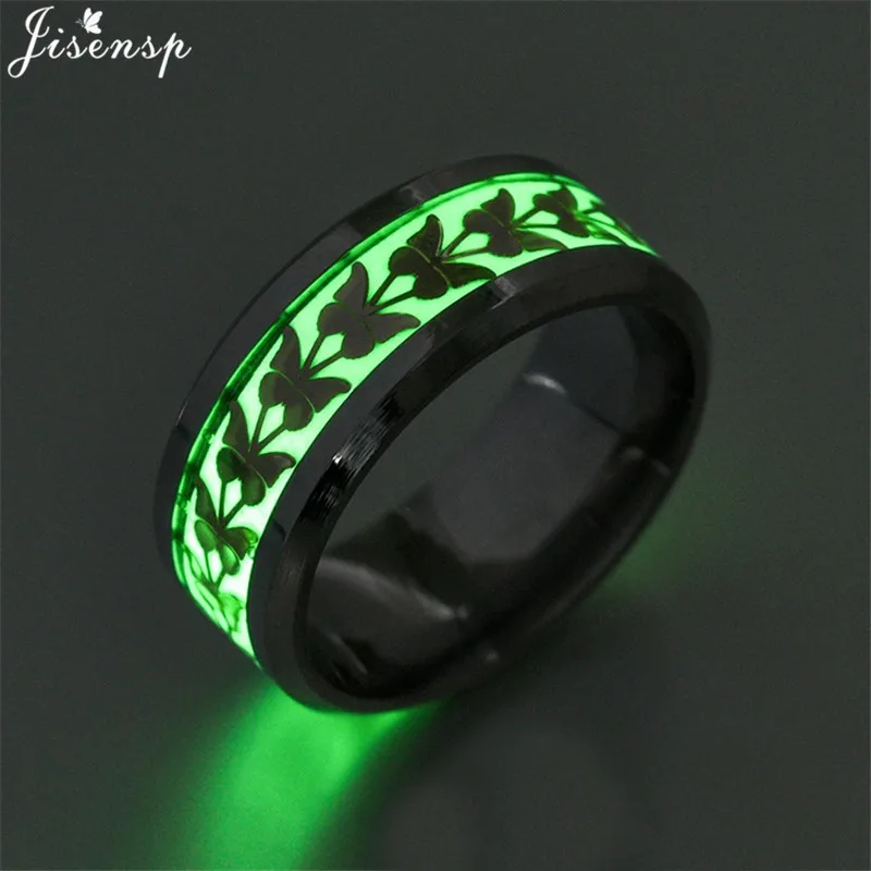2026 Stainless Steel Glowing In Dark Heart Finger Rings for Men Women Punk Music Dragon Luminous Ring Couple Jewelry Anel view 2