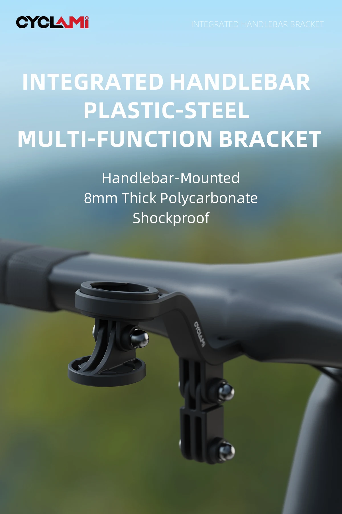 CYCLAMI Fahrradhalterung Verlängerung Sportkamera GoPro Scheinwerfer Fahrradcomputer-Halterung für Garmin Bryton Wahoo Fahrradzubehör – Detail 2