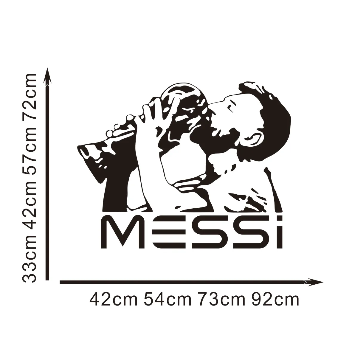 Messi Wall Decal Vinyl Sticker World Cup Football Soccer Wall Sticker Living Room Bedroom Gym Decor Kids Poster Player Gift