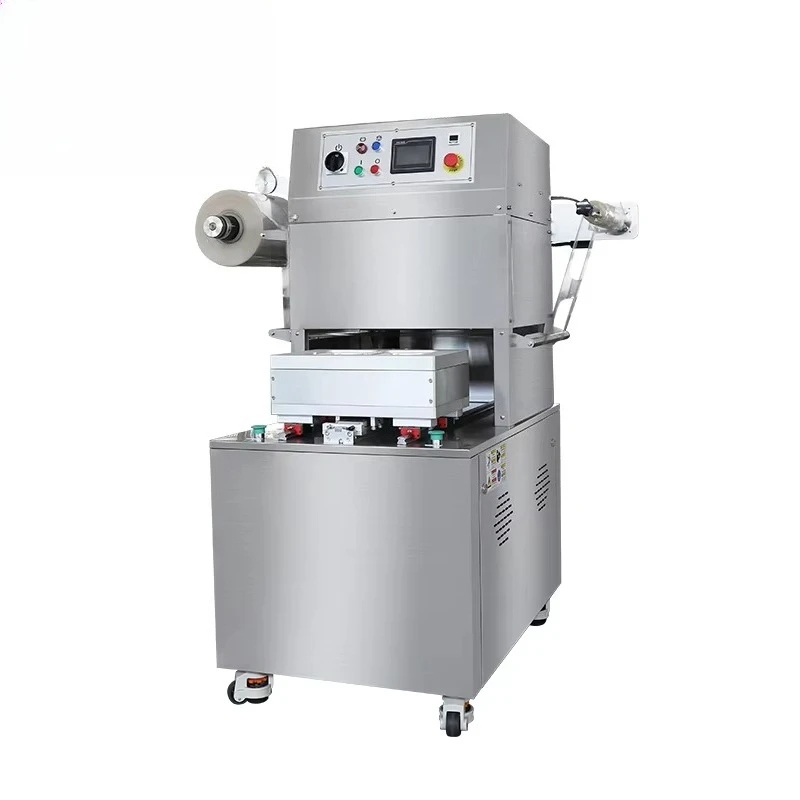 HVT-450M/2 طعام الدواجن مسحوق الدجاج تعديل الغلاف الجوي التعبئة والتغليف الرسم البياني وآلة ختم الألواح الجلدية فراغ