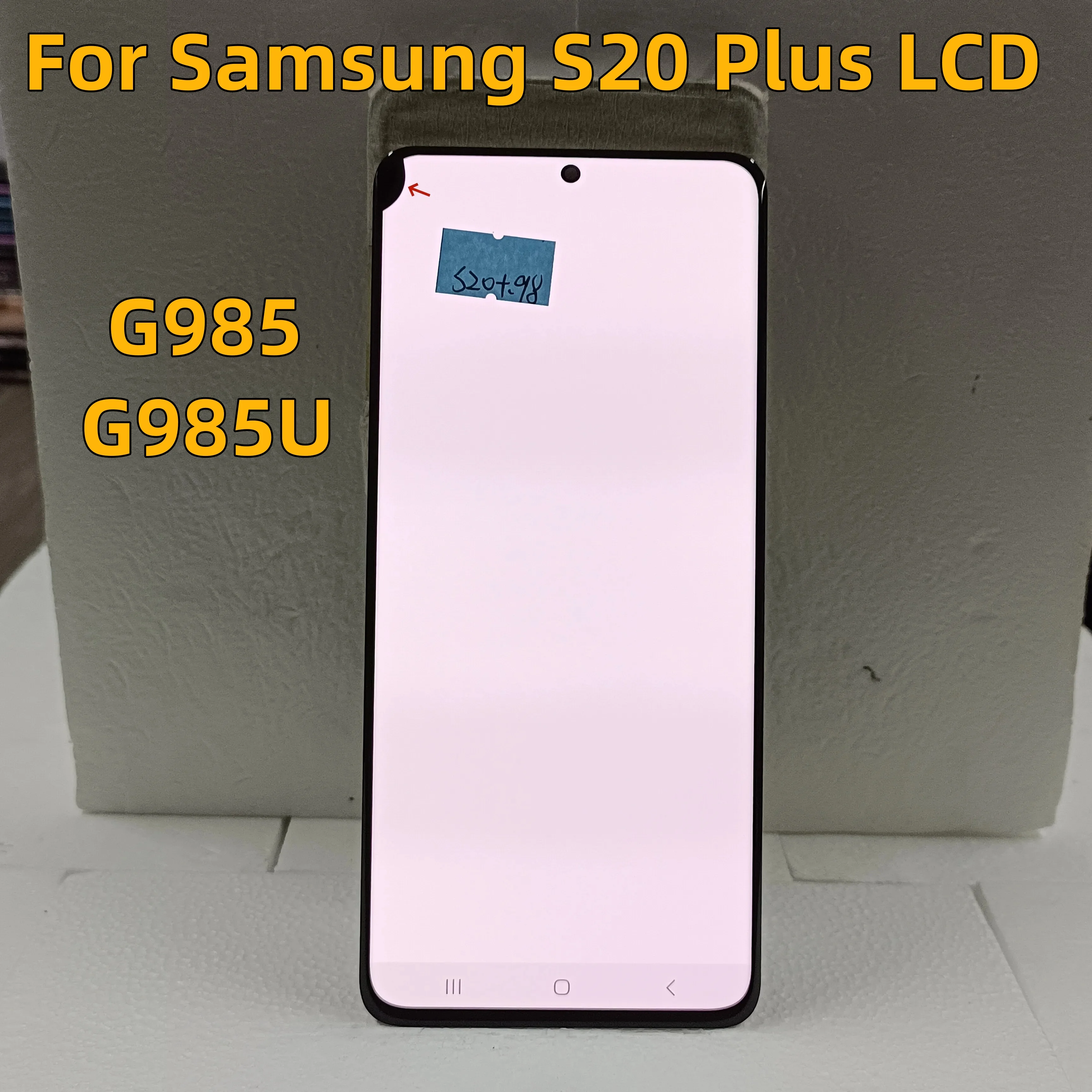 

100 Tested S20+ Lcd For Samsung Galaxy S20 Plus Display Touch Screen Digitizer Sm-g985a G985u G985f/ds Display With Defects