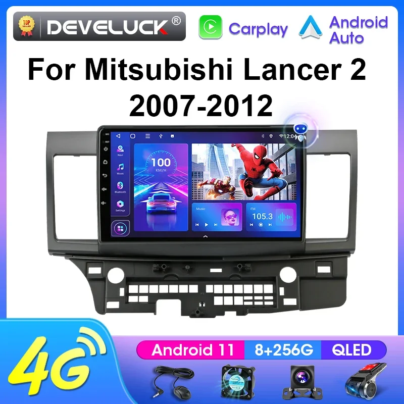 

2 Din Android 12 For Mitsubishi Lancer 10 CY 2 2007-2017 Car Radio Multimedia Video Player GPS Carplay Auto Stereo Head Unit RDS