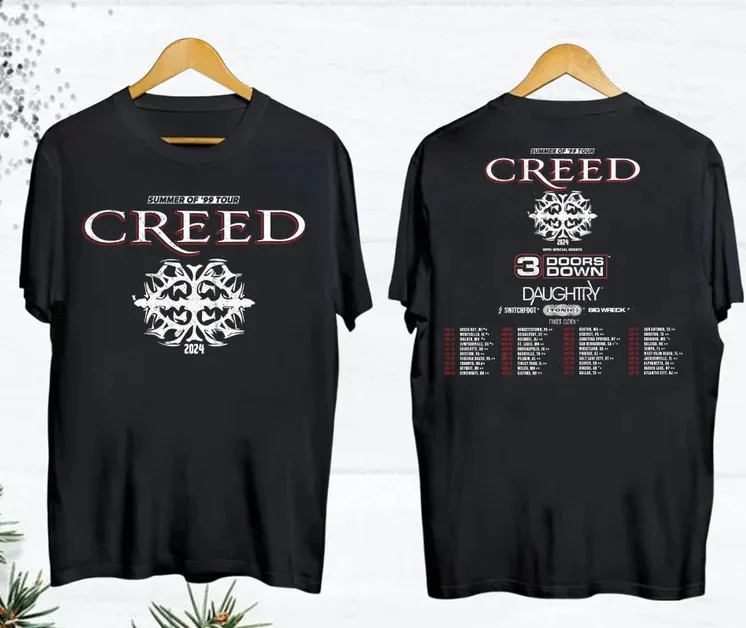 Creed Band 2024 Tour Summer of ’99 Tour Shirt, Creed Band Fan Gift Shirt, Creed