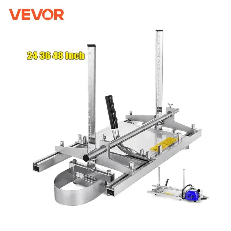 VEVOR Chainsaw Mill Planking Milling 24 36 48 Inch Guide Bar Wood Lumber Cutting Tools Portable Aluminum Steel Chain Saw Mill