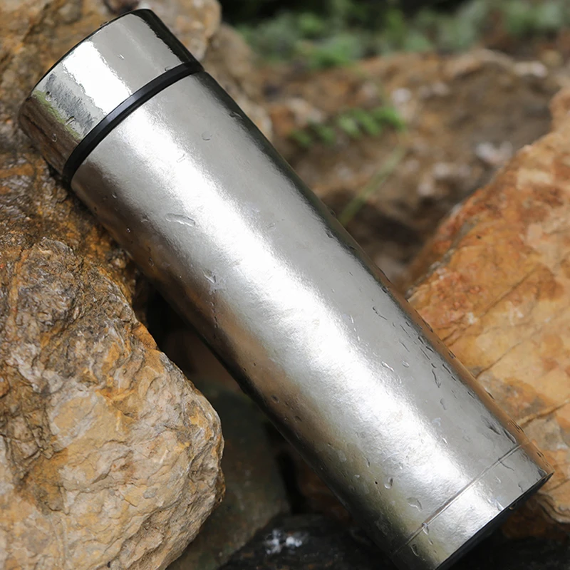 450ml Titanium Vacuum Thermos Double Wall Leakproof Drinking Bottle Outdoor Travel Sports Drinkware Bottle Insulated Cup