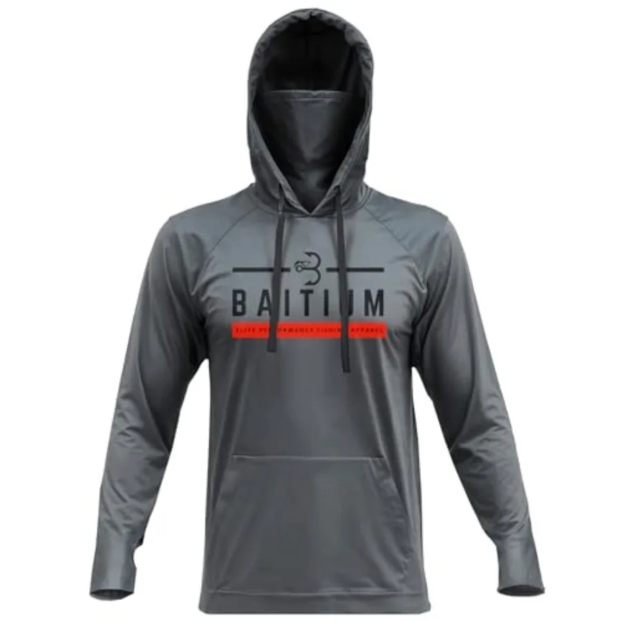 

Fishing Shirts for Men UPF50 Hooded Long Sleeve with Gaiter Sun Protection Dry Fit Apparel Face Mask Fishing Clothes