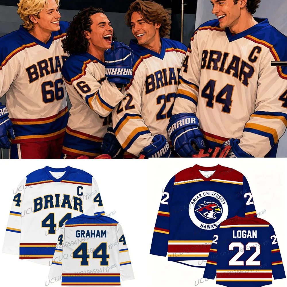 T-shirt unisexe de la série télévisée Off-Campus 2026, maillot de hockey de l'université Briar, Graham Logan Di Laurentis Tucker Merch Shirt
