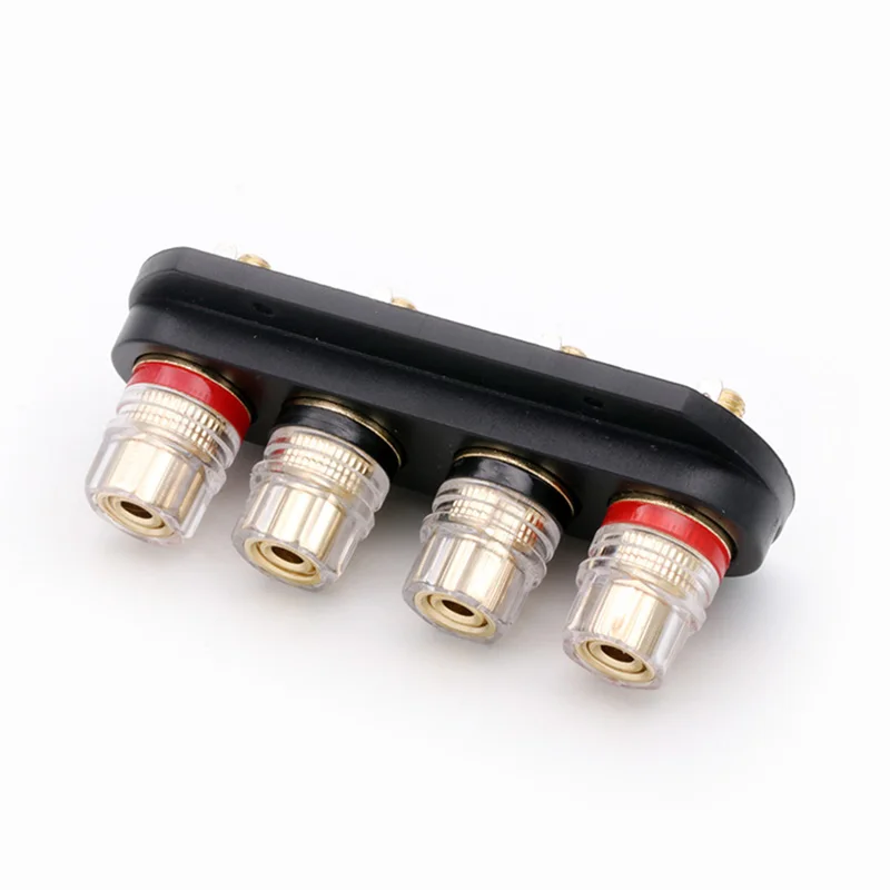 8set Panel Mount Brass Binding Post Speaker stage amplifier Output four-position terminal Speaker accessories Wiring board