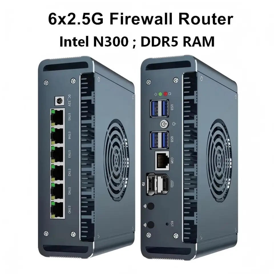 인텔 N300 미니 PC 씬 클라이언트 6xi226 2.5G 랜 DDR5 NVME PFsense 우분투 산업용 기업용 미니 컴퓨터 방화벽 게이트웨이 4G 썸네일 7