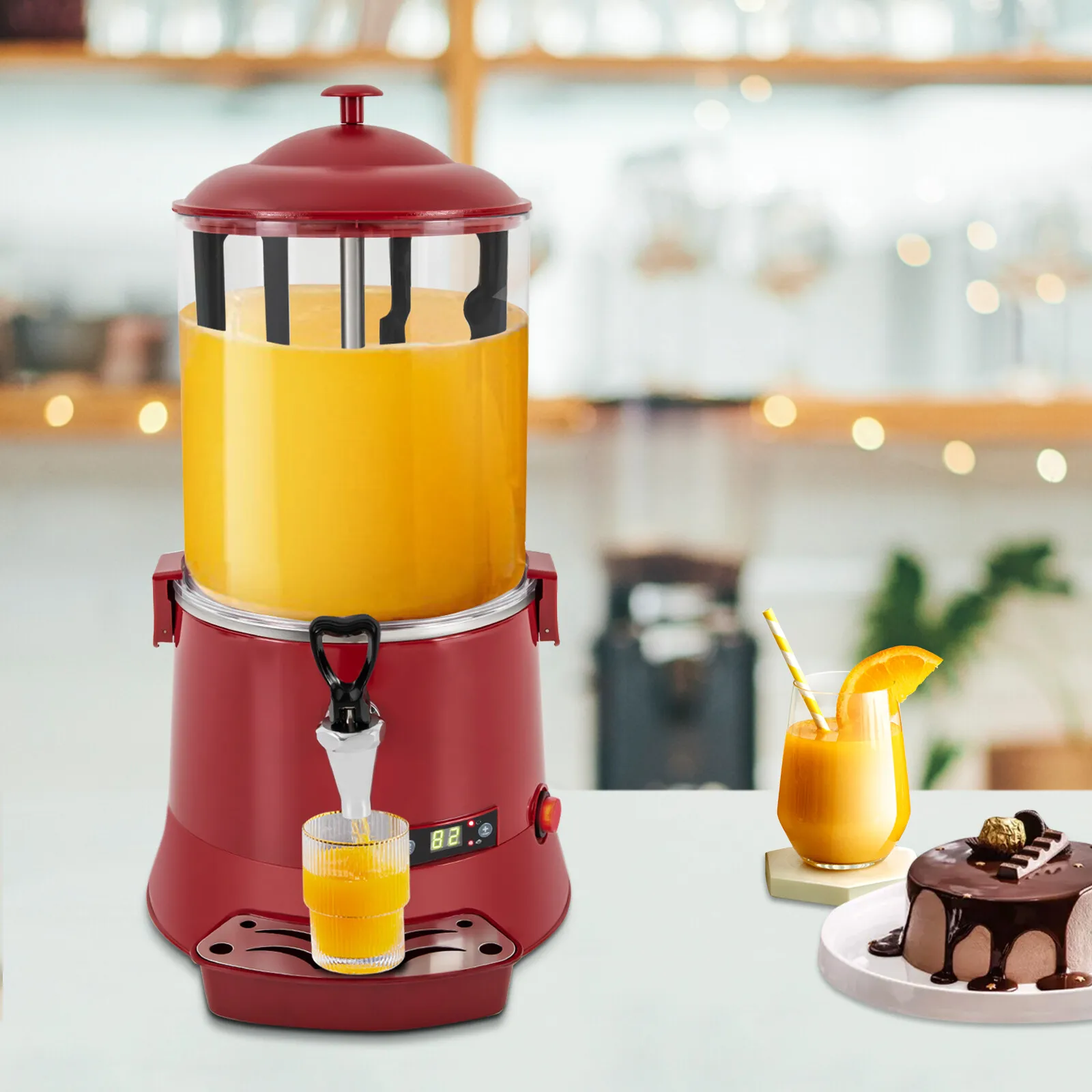 

Профессиональный аппарат для горячего шоколада для кофеен, диспенсер-нагреватель, 400 Вт, емкость 10 л