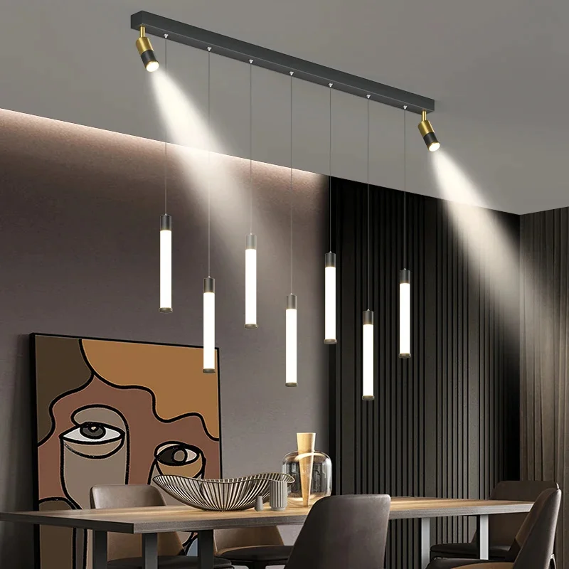 Modern LED Suspension Chandelier Hanging Atmosphere Lighting Dining Room Energy Saving Light Fixture Home Bar Kitchen Island Dec