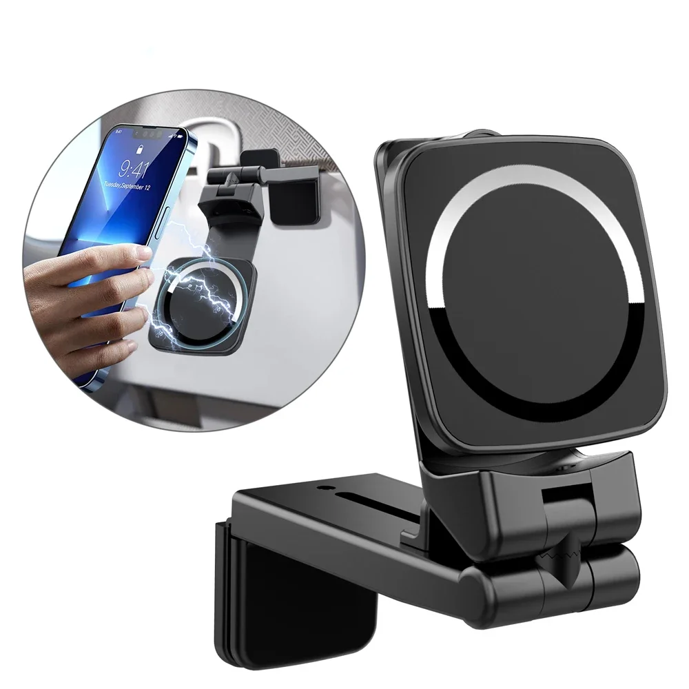 Portable Airplane Phone Holder Universal Magnetic Travel Train Seat Desk Cellphone Clips for iPhone 16 15 Series Xiaomi Samsung