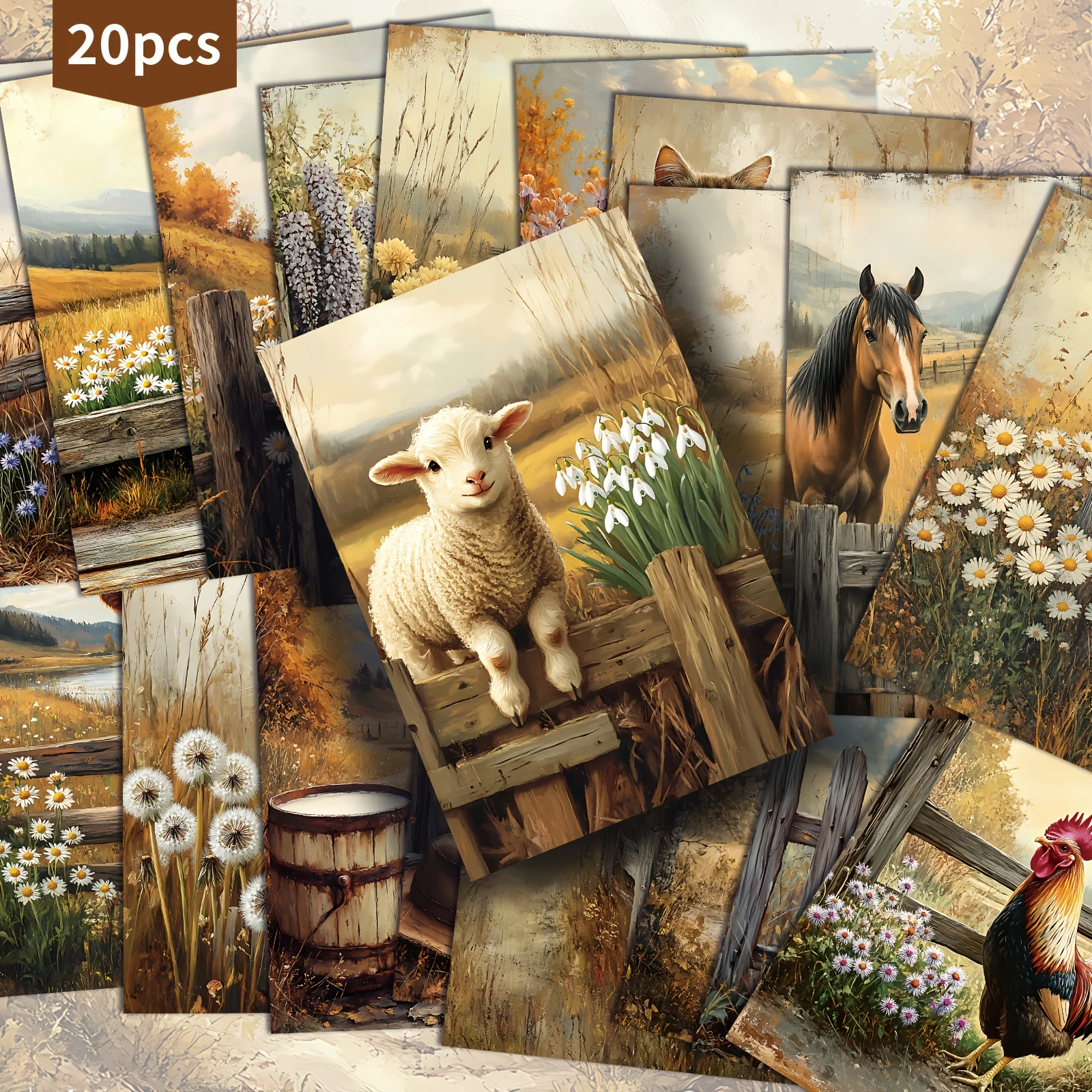 Art And Craft Autumn - 20 cartoline vintage a tema autunnale