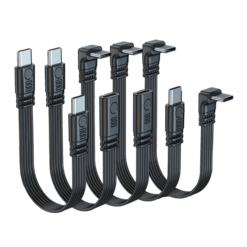 Convertidores carga 480Mbps Cable tipo C cabeza recta/línea adaptadora cabeza en forma L para tabletas y portátiles
