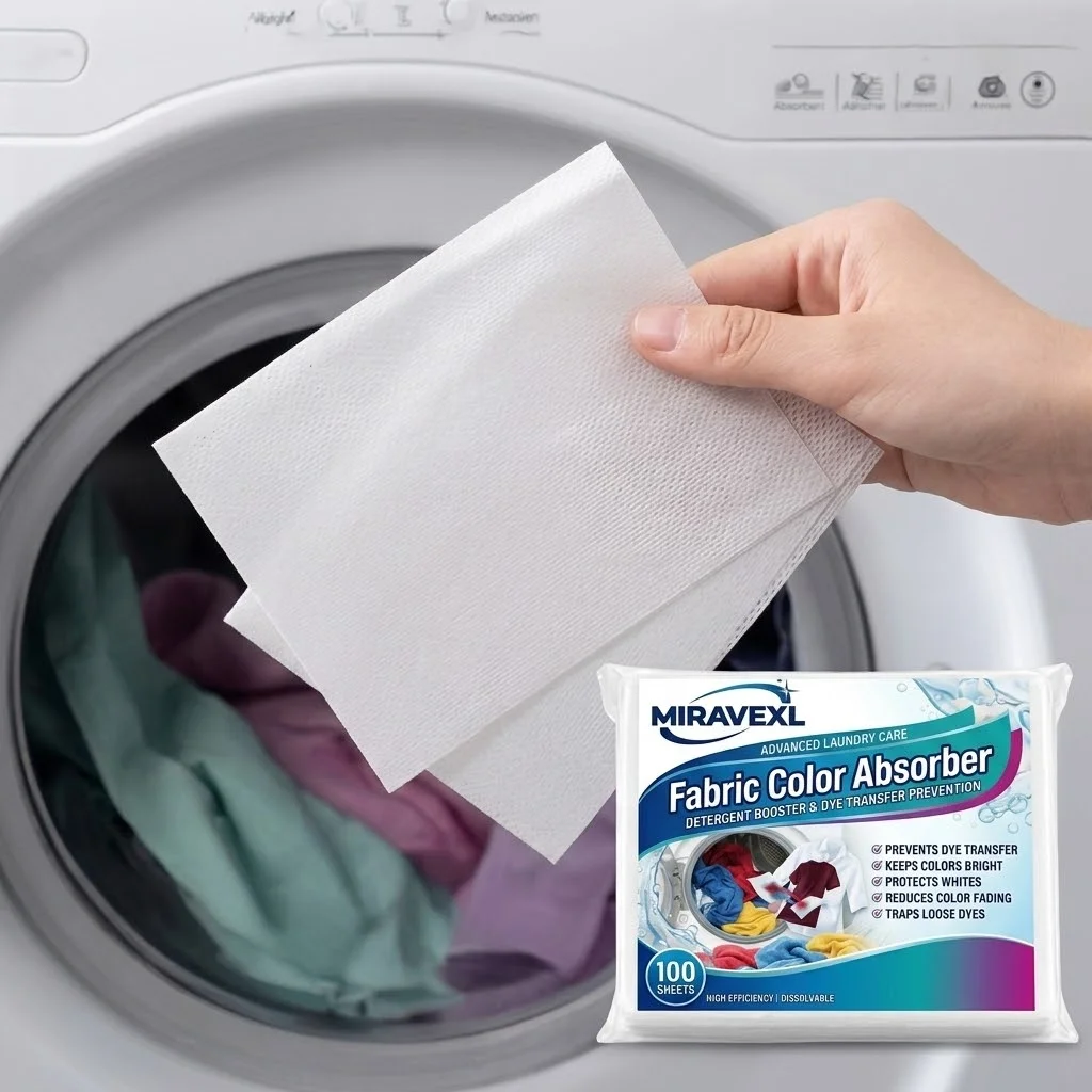 MIRAVEXL Anti Dyeing Laundry Color Catcher Sheets Fabric Dye Transfer PreventionWashing Machine Absorber Paper 100 Sheets