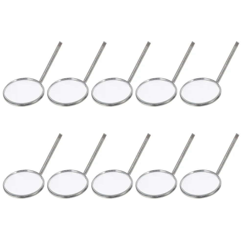 

10 Pcs Dental Mirror Mouth Conical Inspection Stainless Steel Dentist Professional Teeth Cleaning Lightweight Compact