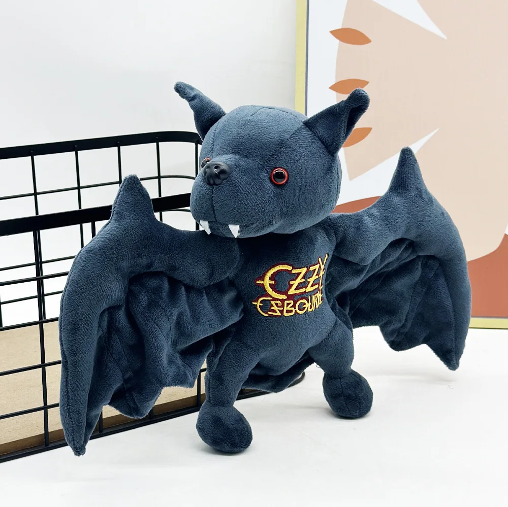 NEW HOT 25CM Ozzy Osbourne Bat Plush Pillow Doll For Boys and Girls Christmas Halloween Decoration Holiday Gift
