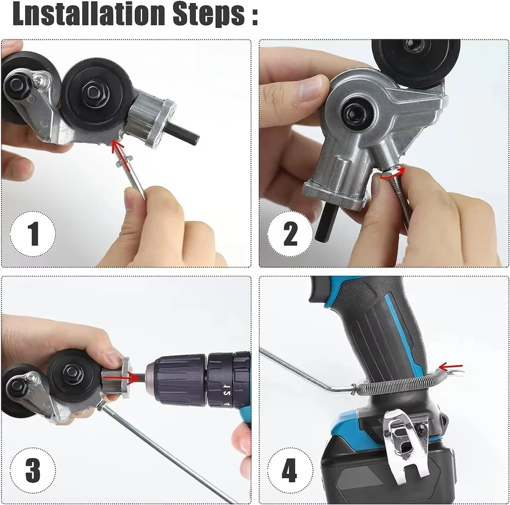 Titanium Steel Electric Drill Plate Cutter Metal Sheet Adapter Tools Attachment Punch Tool Sharp Scissor Kit Cutting Steel