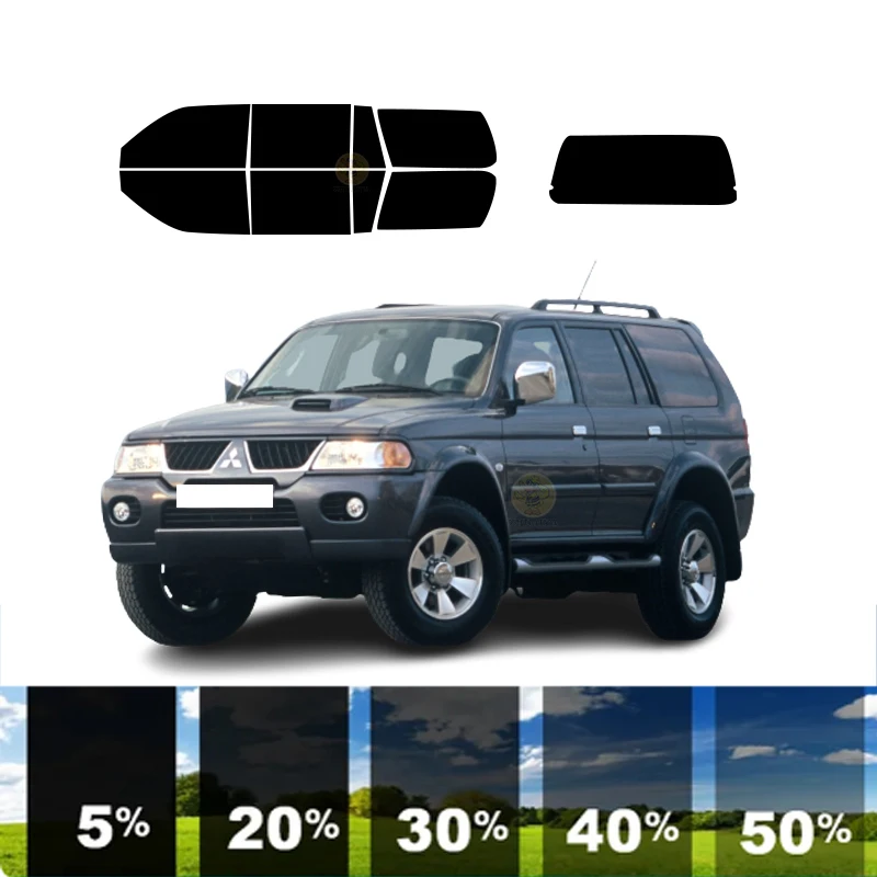 precut Removable Window Tint Film Car 100% UVR 5%-70%VLT Heat Insulation Carbon ﻿For MITSUBISHI MONTERO SPORT 4 DR SUV 2004-2007