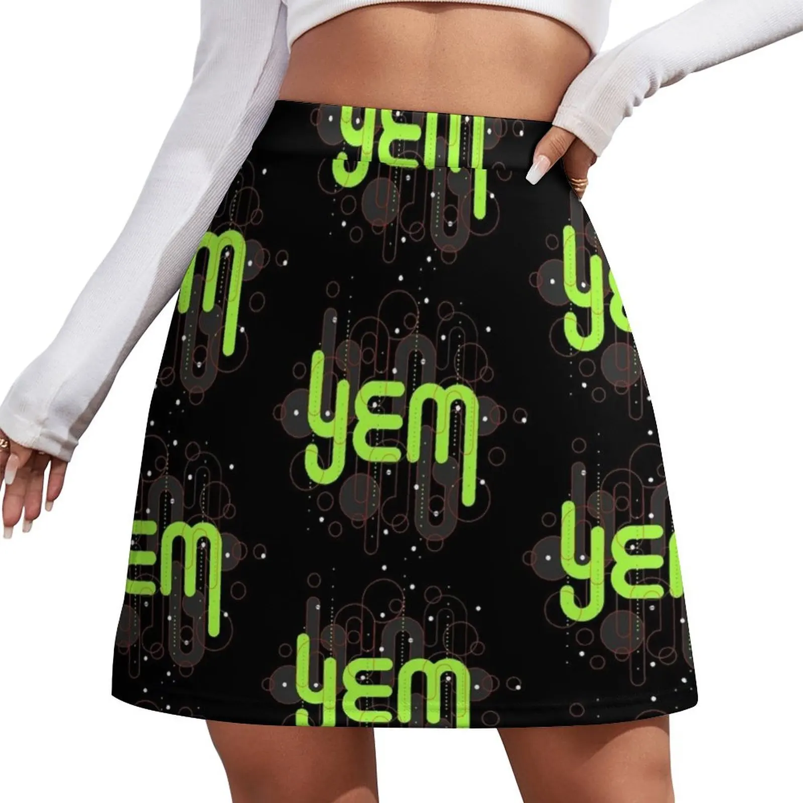 Phish You Enjoy Myself (YEM) Mini Skirt elegant social women's skirts Summer dress skirts for womans Female clothing Mini Skirt