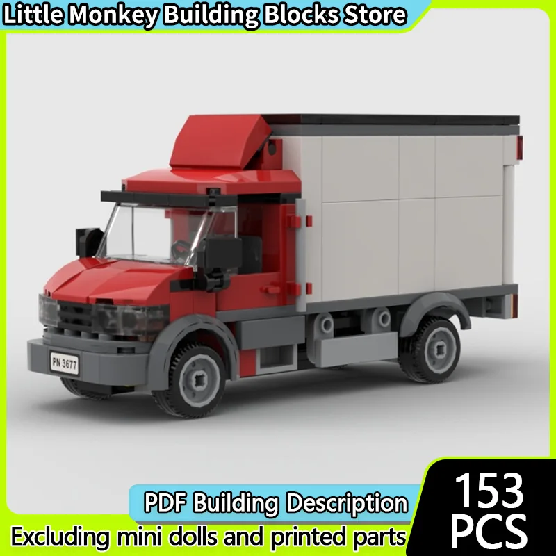 

City Car Model MOC Building Bricks Classic City Transport Box Van Modular Technology Children Holiday Gifts Assemble Toys Suit