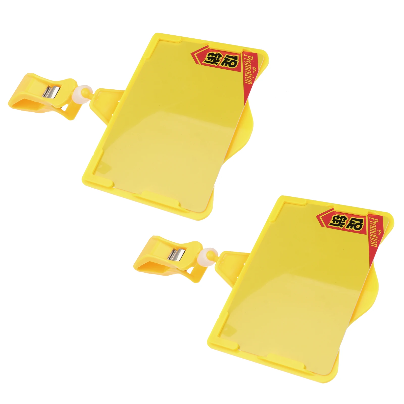 

2 Pcs Price Tag Holder Trustworthy Display Rack Stand Desk Multiple Shop Advertising Clip Abs New Material Label Supermarket