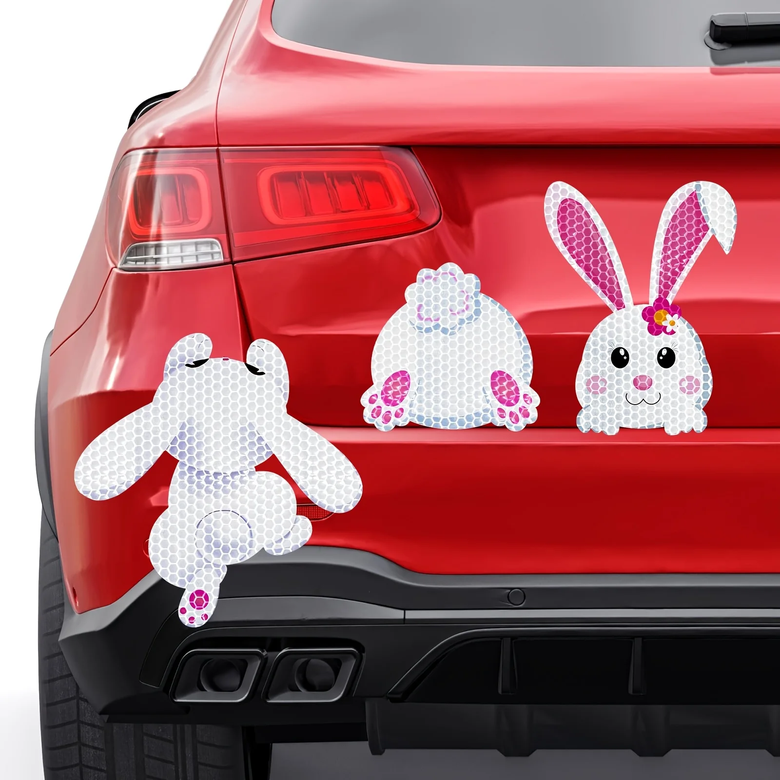 Easter Reflective Car Magnet, Climbing Car Rabbit Magnetic Sticker Interior/Party/Car/Window/Mailbox/Refrigerator Decoration