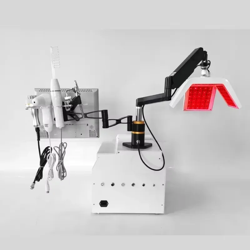 High Frequency 650nm Hair Regrowth Machine With Analyzer Beauty Equipment for Hair Restoration Comb Laser Hair Growth