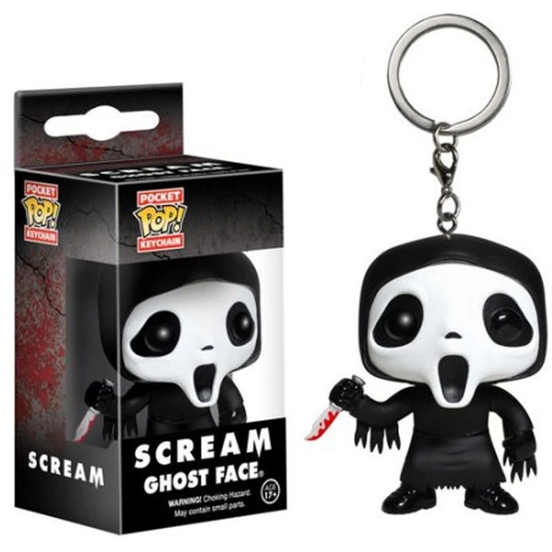 Funko POP Pennywise Ghost Face Chucky Joker Harley Quinn Roller Skater Keychain Action Figures Collection Model Toys For Gift