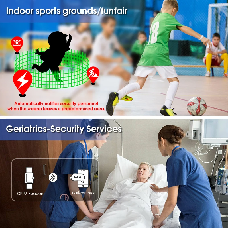 DX-CP30 BLE 5.1 IP67 Waterproof Disposable Wearing on wrist Ibeacon Indoor Assert Tracking Eddystone Bluetooth location Beacon