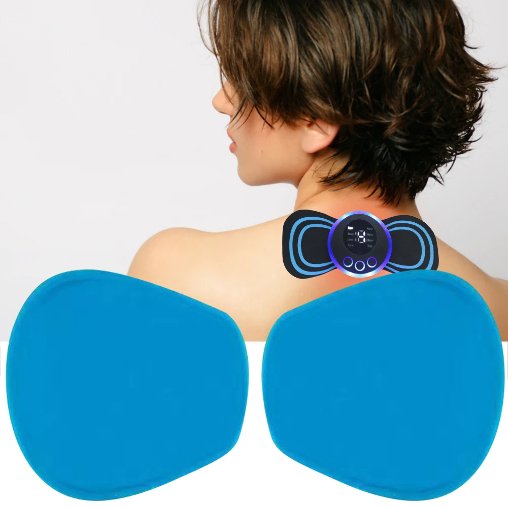 1Pair/2pcs Massager Pads Replacement Silicon Gel Abdominal Muscle Patch Reusable Safe Comfortable EMS Neck Trainer Accessories