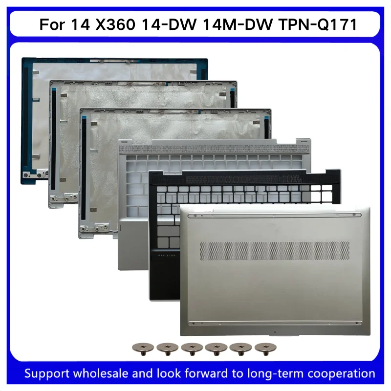 New For Kailxuling 14 X360 14-DW 14M-DW TPN-Q171 Laptop LCD Back Cover /Upper Case Palmrest Cover /Bottom Base cover L96487-001