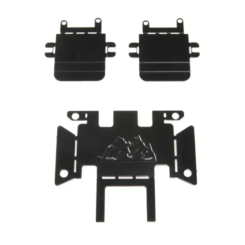 3 pçs de aço inoxidável chassi armadura eixo protetor placa skid conjunto para trx4m TRX4-M 1/18 rc rastreador carro atualização peças